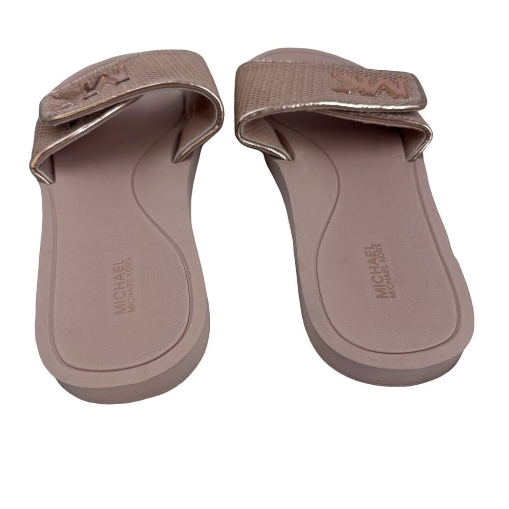 MICHAEL KORS Women's PALMER Mesh Rosegold Slide Sandal Size 11 M Comfort - Picture 4 of 7